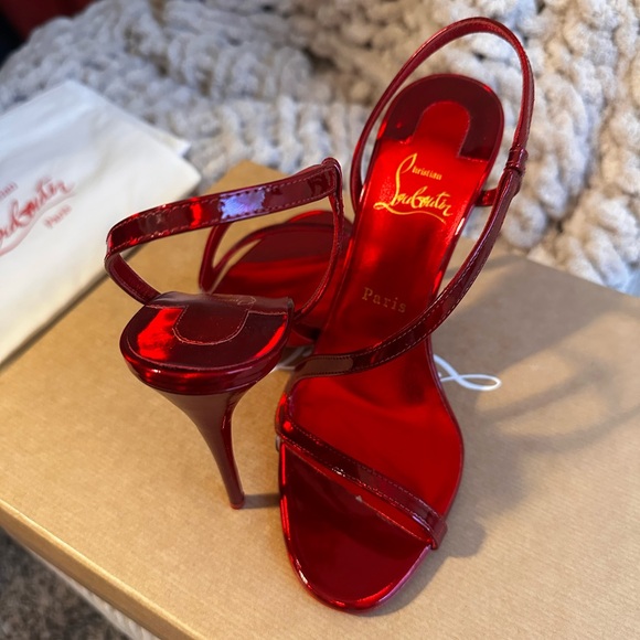 Christian Louboutin Red Sandals - Picture 2 of 7